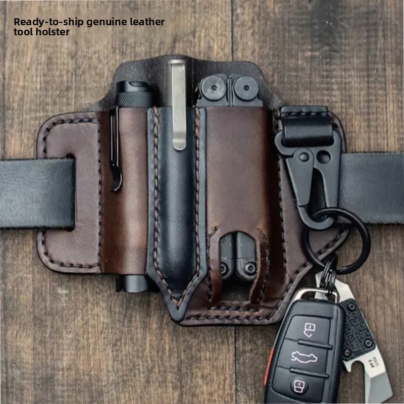 Edc Carry Belt Pouch - Leather EDC Tool Pouch Outdoor Tactical