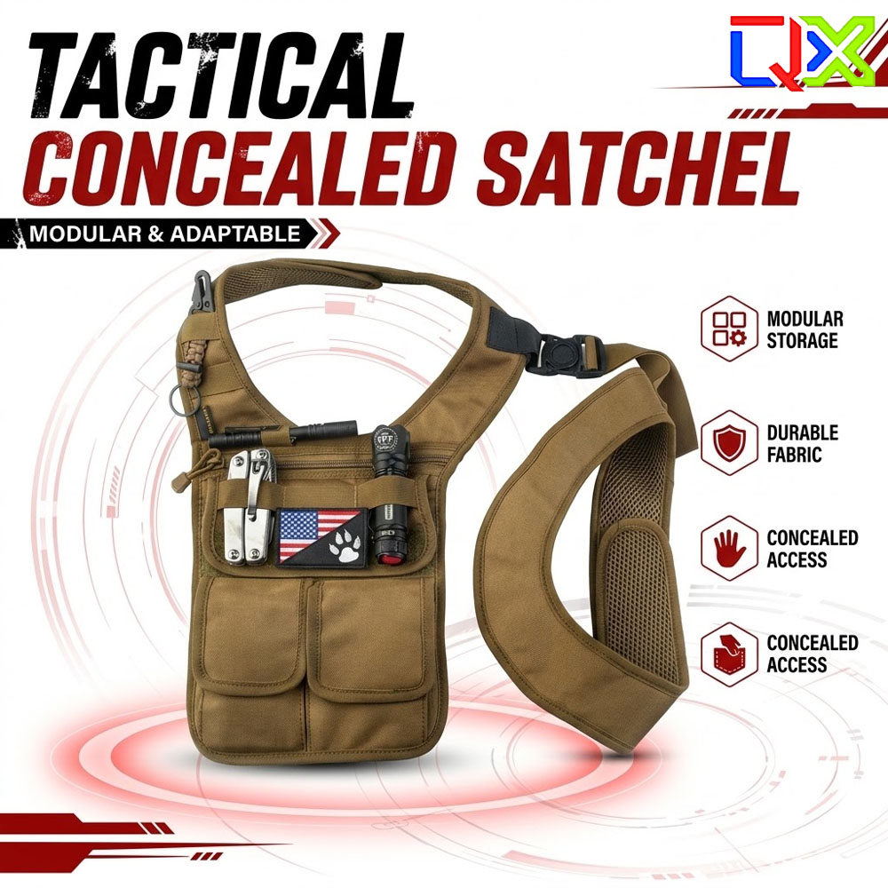 QX Tactical Concealed Satchel  - đánh giá và giá Edc Concealed Carry Bag