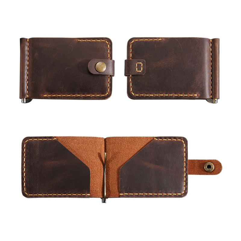 Crazy Horse Leather Money Clip - đánh giá và giá Money Clip Magnetic