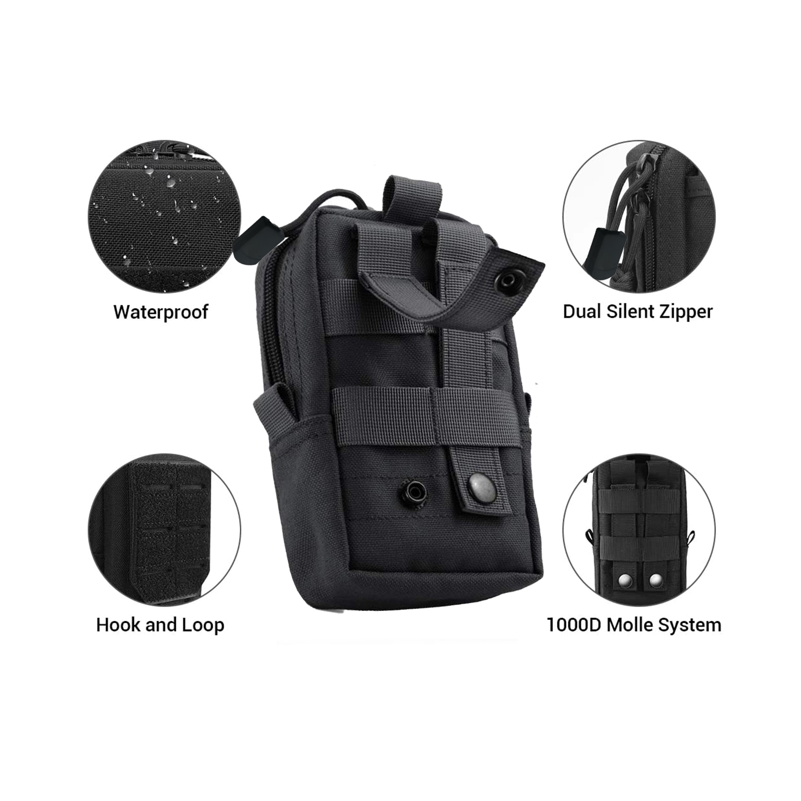 Tactical Molle Pouch Waist Bag - đánh giá và giá Edc Carry Belt Pouch