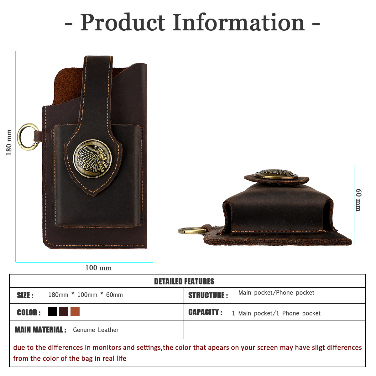 Men Leather Belt Loop Phone Po - đánh giá và giá Edc Carry Belt Leather