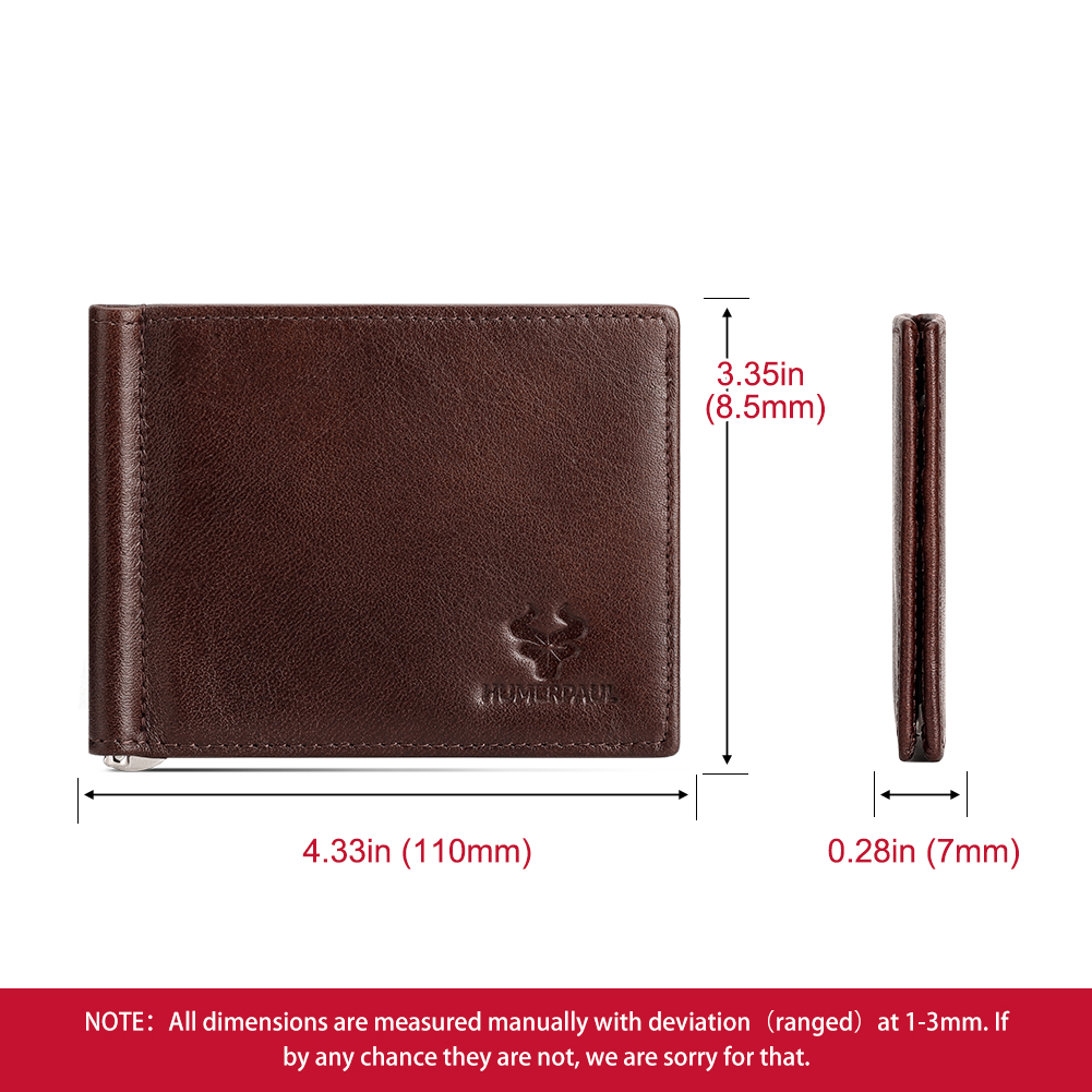 Genuine Leather Mens Slim Wall - đánh giá và giá Money Clip Magnetic