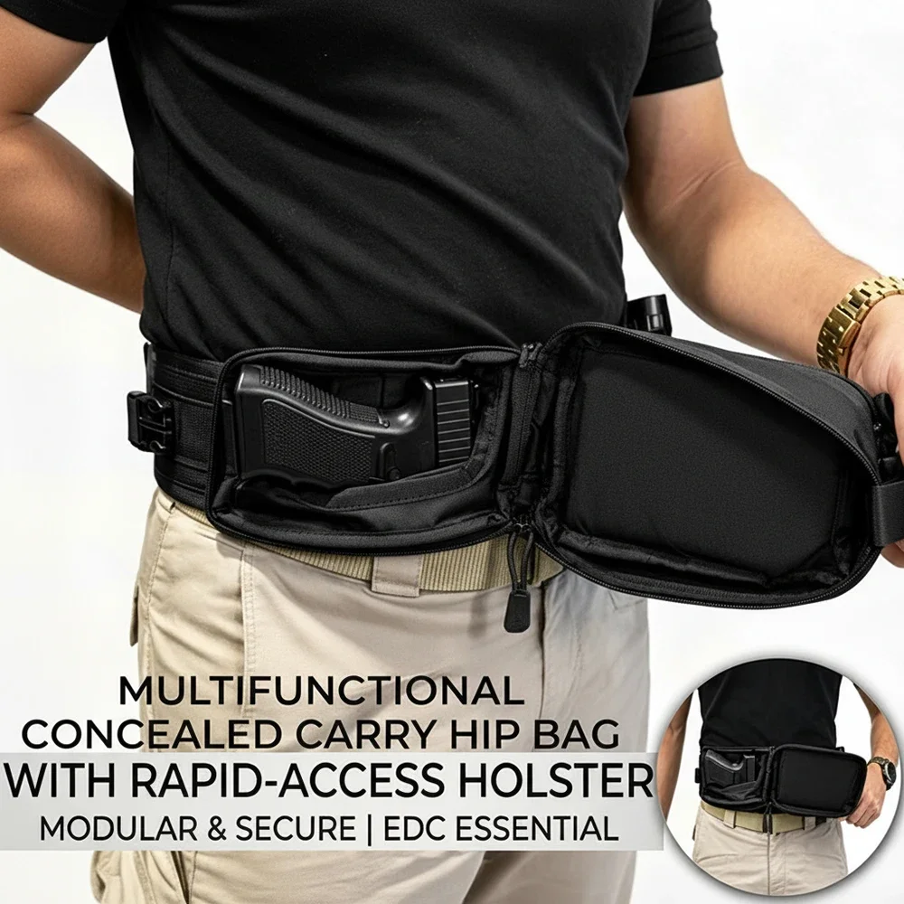 Concealed Carry Fanny Pack wit - đánh giá và giá Edc Carry Bag For Pistol