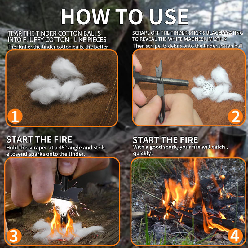 20Pcs Outdoor Mini Portable Fi - đánh giá và giá Ferro Rod Striker