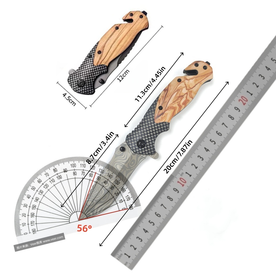 Damascus Pattern Folding Knife - đánh giá và giá Edc Concealed Carry Knife